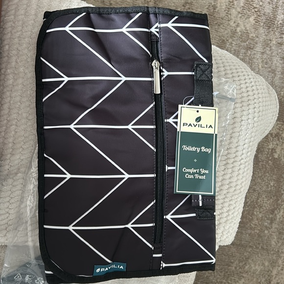 Hanging Toiletry Bag, Travel Kit Foldable Large Organizer, Roll up Cosmetics Bag - Picture 8 of 8